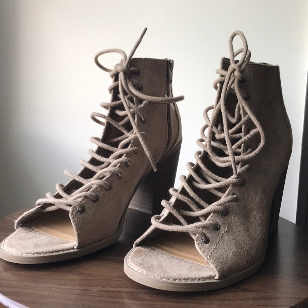 Lace-up booties